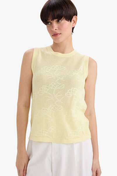 DeFacto Tricotaj ajurat cu croială normală și guler tip bicicletă G1805AX25AU