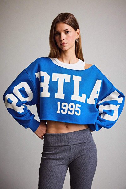 DeFacto Φούτερ με στάμπα με λαιμόκοψη καγιάκ G3329AX25WN