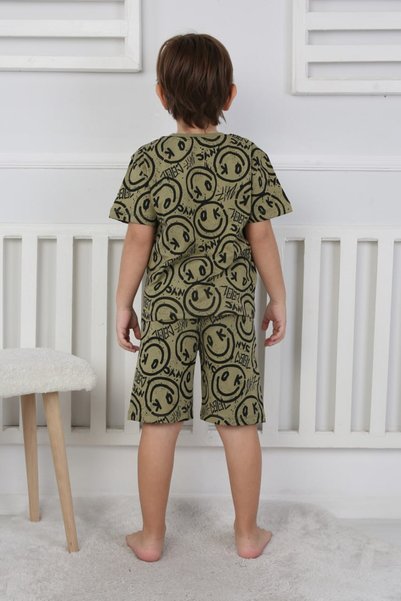 bunny hopp Boy's Pajama Set with Shorts – 100% Cotton – Patterned – Summer – 3-8 Years