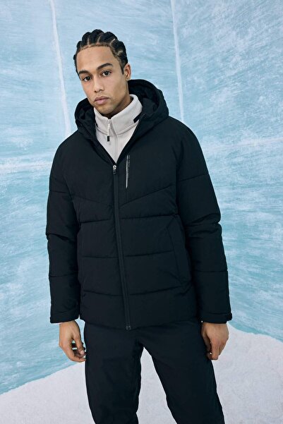 DeFacto Water Repellent Windproof Regular Fit K Hooded Winter Coat with Zippe...