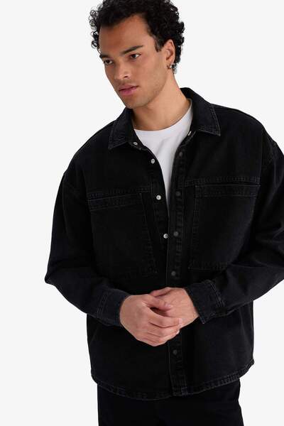 DeFacto Regular Fit Jean Long Sleeve Shirt F8316Ax25Au