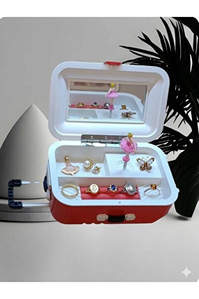 YADIAN Ayderonline Red Color 15X23 cm – Jewelry Storage Box with Musical Ball...