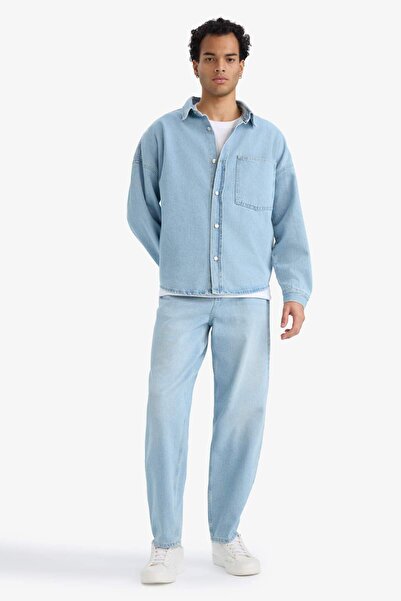 DeFacto بنطلون جينز مستقيم الساق من ريلاكس فيت E8423AX25AU