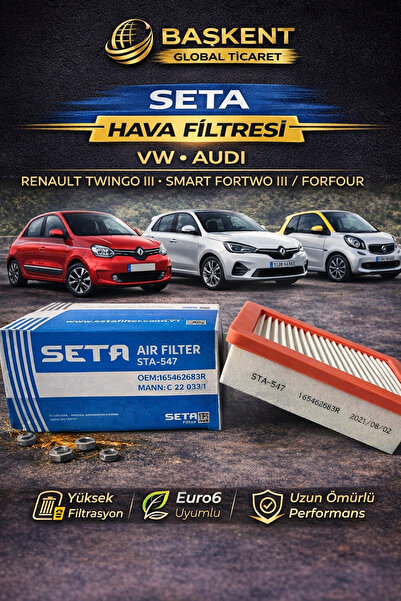 Seta HAVA FİLTRESİ RENAULT TWINGO III, SMART FORTWO III/ FORFOUR