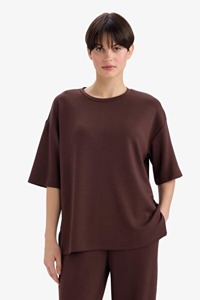 DeFacto Μπλουζάκι Relax Fit με λαιμόκοψη ποδηλάτου, βασικό, απλό, κοντομάνικο...