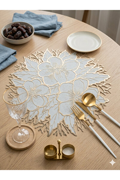 DsHome Dekoratif Leke Tutmaz 6’lı Supla Amerikan Servis Sunum Seti 38cm