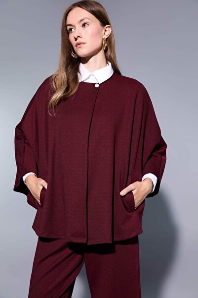 DeFacto Regular Fit Crew Neck Pocket Cape Cardigan F3686Ax25Au