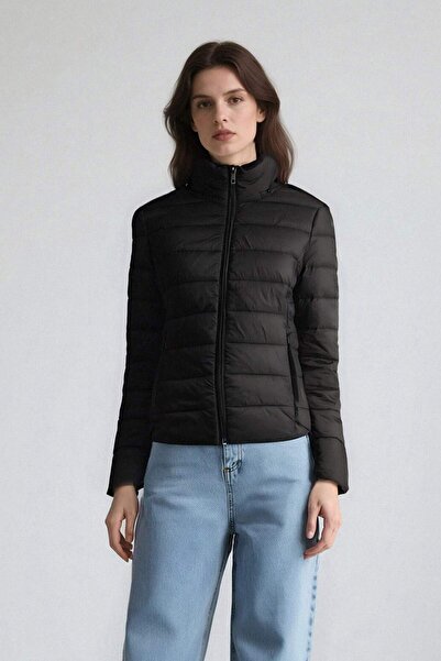 DeFacto Αδιάβροχο πουπουλένιο παλτό με φερμουάρ και γιακά με κανονική εφαρμογ...