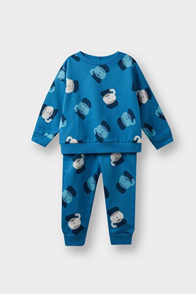 DeFacto Baby Boy 2-Piece Set Patterned Sweatshirt Sweatpants F0214A525Wn