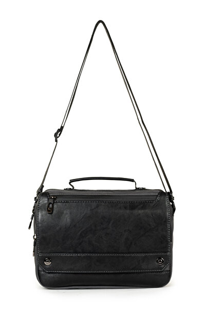 Necati Çanta Gray Shoulder and Handbag - Multi-Compartment Cover, Shoulder Strap
