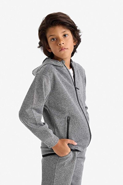 DeFacto Hooded Zipper Sweatshirt for Boys F0136A825Wn