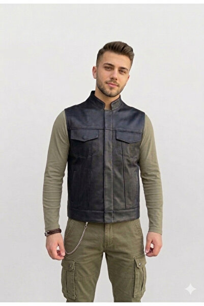 Savran Deri سترة راكب الدراجة النارية من الجلد الطبيعي