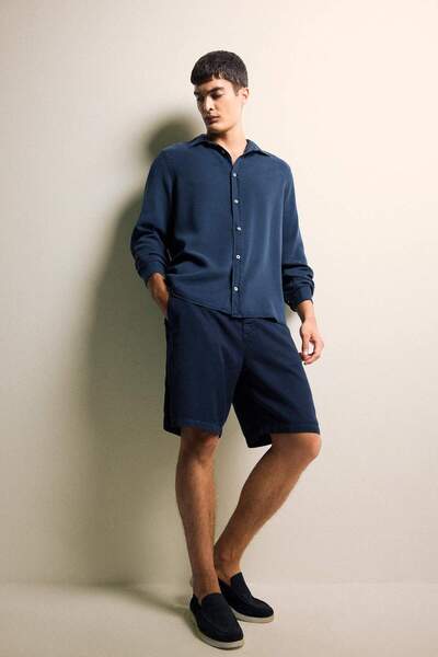 DeFacto Relax Fit Tencel Bermuda Shorts E0804Ax25Sm