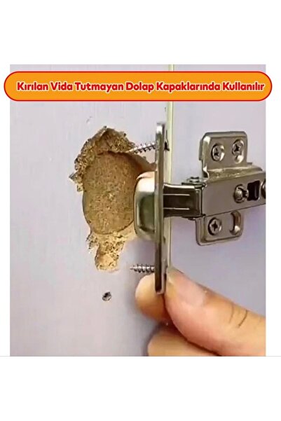 tafce Paslanmaz Çelik Menteşe Onarım Plakası Menteşe Tamir Sacı Dolap Tamir O...