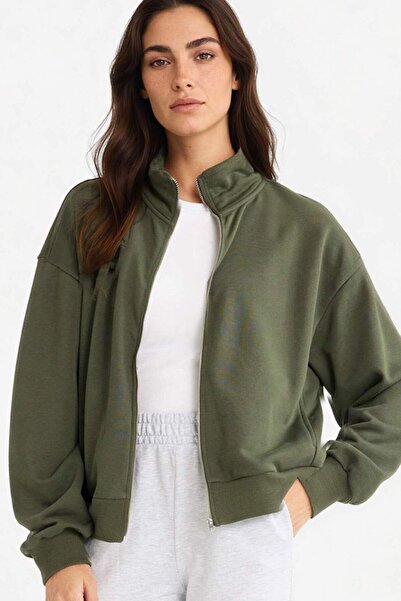 DeFacto Regular Fit Basic Прямий кардиган на блискавці F7107AX25AU