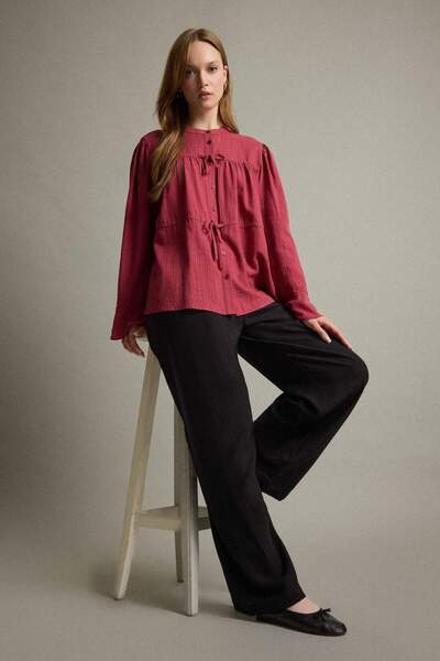 DeFacto Regular Fit Crinkle Fabric Trousers F9921Ax25Au