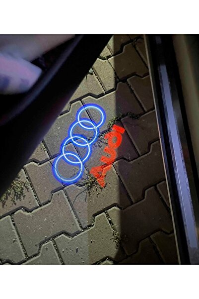 Store Audi Uyumlu Kapı Altı Lazer Led Logo Karşılama Işığı Hologram Anahtarlık