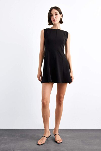 DeFacto Mini rochie fără mâneci din țesătură Skuba Diver G0405AX25SM