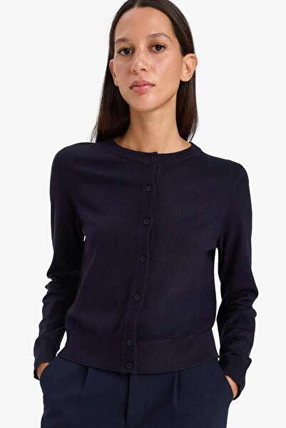 DeFacto Cardigan tricotat cu nasturi, cu decolteu rotund, cu croiala normala ...