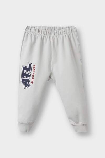 DeFacto 2li Takım Okul Baskılı Sweatshirt Eşofman Altı Erkek Bebek F3301A525AU