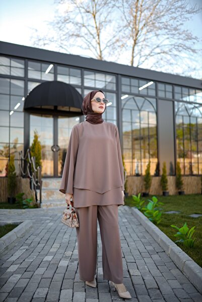 NS Moda Tesettür İmza Takım Vizon-Model 565