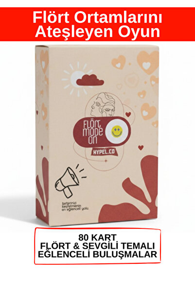 hypel.co Flört Mode On | Flört Oyunu | Çift Oyunu | Tanışma Soruları Kart Oyu...