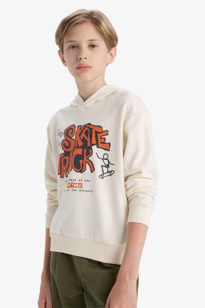 DeFacto Hanorac cu glugă imprimat pentru băieți F2844A825AU