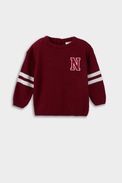 DeFacto Пуловер с принт на яката за момчета F2480A525AU