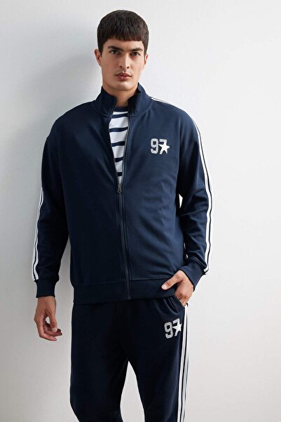 DeFacto Hanorac cu fermoar imprimat cu guler vertical cu croiala pătrată F010...