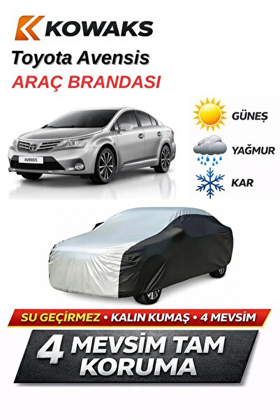 KOWAKS Toyota Avensis Oto Branda, Araba Brandası, Siyah-Gri