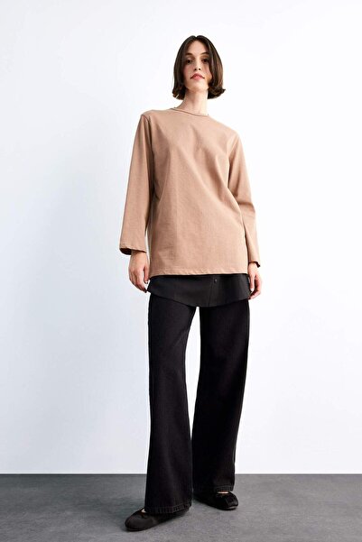 DeFacto Relax Fit Yarı Elastik Bantlı Bel Poplin Tesettür Kapatıcı Parça F852...