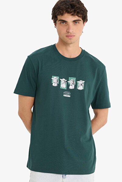 DeFacto %100 Pamuk Star Wars-Mandalorian Regular Fit Bisiklet Yaka Kısa Kollu...