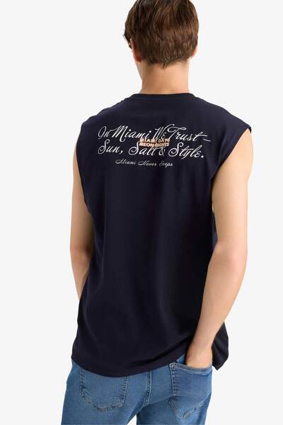 DeFacto Boxy Fit Printed Crew Neck Undershirt G0021Ax25Hs