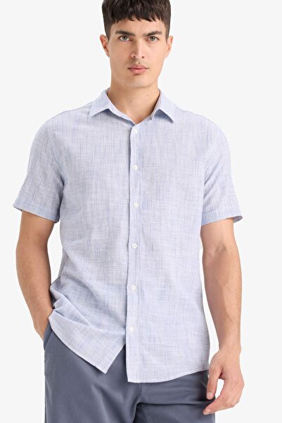 DeFacto Бавовняна сорочка з короткими рукавами F6402AX25SM