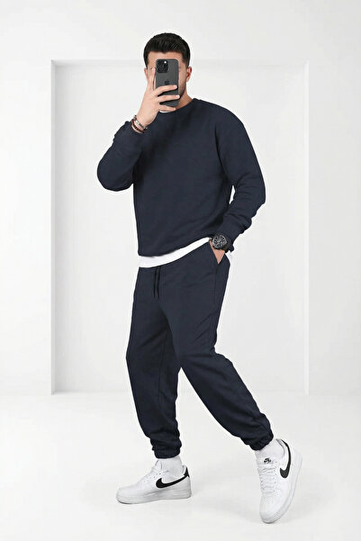 Runades Pantaloni de trening pentru bărbați cu trei fire, cu manșete elastice