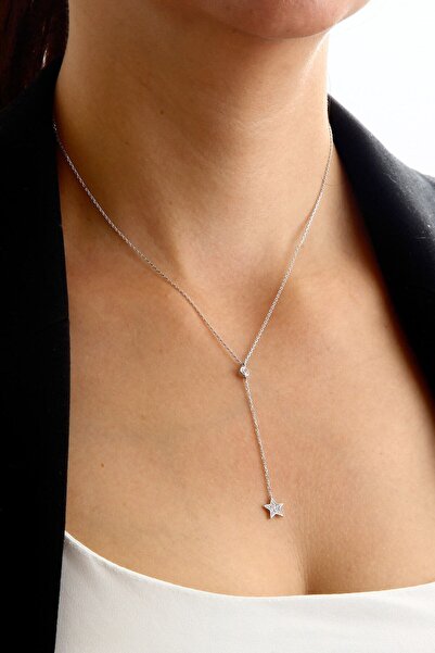 Argentum Concept 925 Ayar Gümüş Sallantılı Yıldız Kolye - N110401