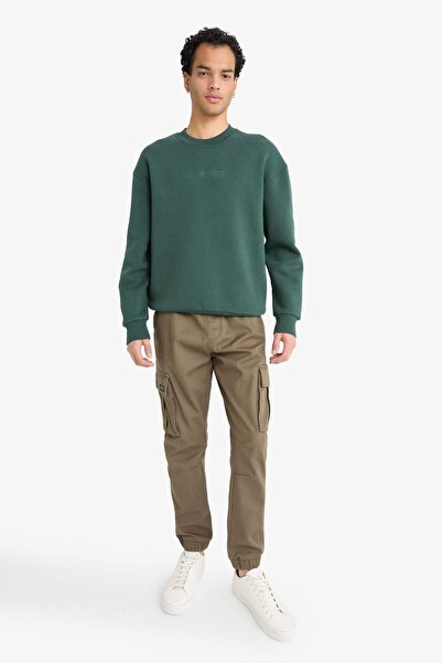 DeFacto 100% Cotton Regular Cargo Pocket Jogger Pants C6322Ax24Au