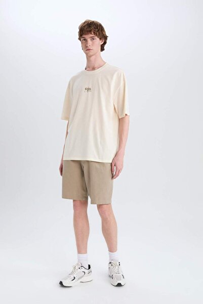 DeFacto 100% Cotton Regular Fit Bermuda Shorts E1716Ax25Sm