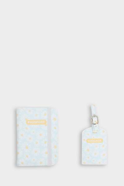 DeFacto Γυναικείο Σετ θήκης διαβατηρίου και ονοματεπώνυμου βαλίτσας από συνθε...