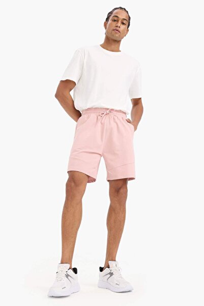 DeFacto Standart Fit Sporcu Beli Bağcıklı Cepli Şort E2585AX25SM