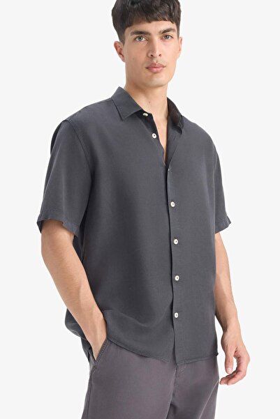 DeFacto Regular Fit Tencel Short Sleeve Shirt E2530Ax25Sm