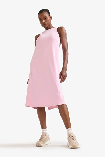 DeFacto Yuvarlak Yaka Modal Kolsuz Midi Elbise F6186AX25SM