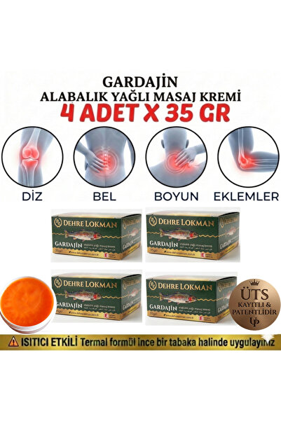 Dehre Lokman GARDAJİN NEW LÜX ALABALIK YAĞLI MASAJ KREMİ ( 4 ADET 35 GR )Diz,...