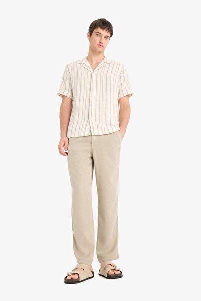 DeFacto Pantaloni Tencel de vară cu croială lejeră, cu trei buzunare și picio...