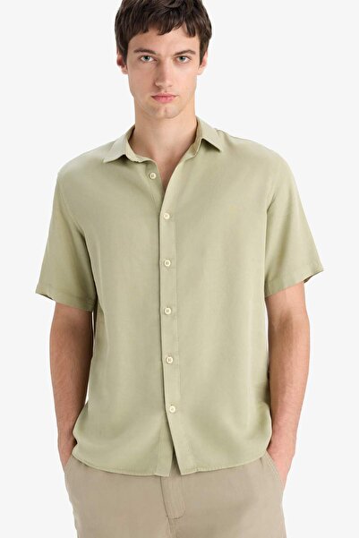 DeFacto Regular Fit Tencel Short Sleeve Shirt E2530Ax25Sm