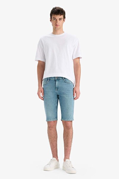 DeFacto Slim Fit Slim Fit Jean Bermuda Shorts F4220AX25SM