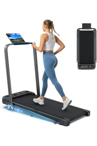 Ehi 8% Incline Folding Treadmill, 2.0HP Walking Treadmills, Under Desk Treadm...