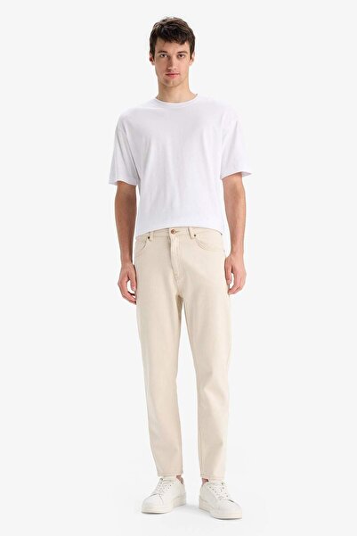 DeFacto 100% Cotton 90S Slim Fit Narrow Fit High Waist Skinny Leg Jean Trouse...