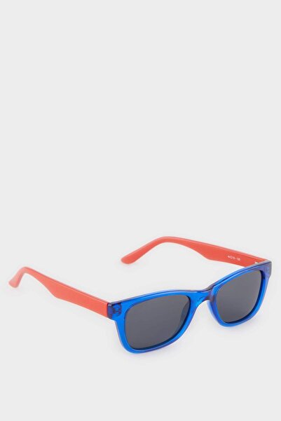 DeFacto Round Colorful Plastic Frame Black Glass Polarized Sunglasses for Men...