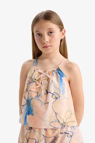 DeFacto Desenli Askılı Bluz Kız Çocuk D7631A825SM